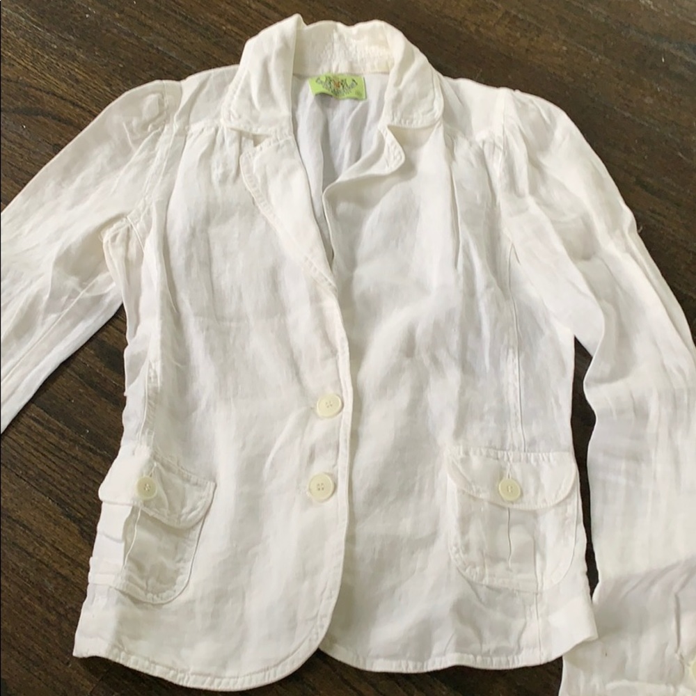 Juicy Couture White Linen Blazer